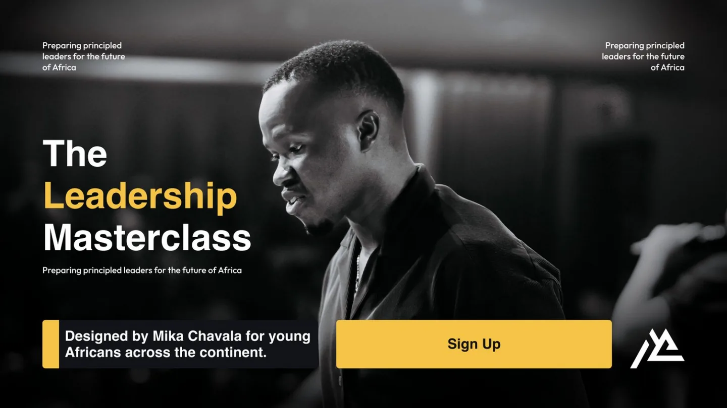 The Leadership Masterclass, designed by Mika Chavala for young Africans across the continent