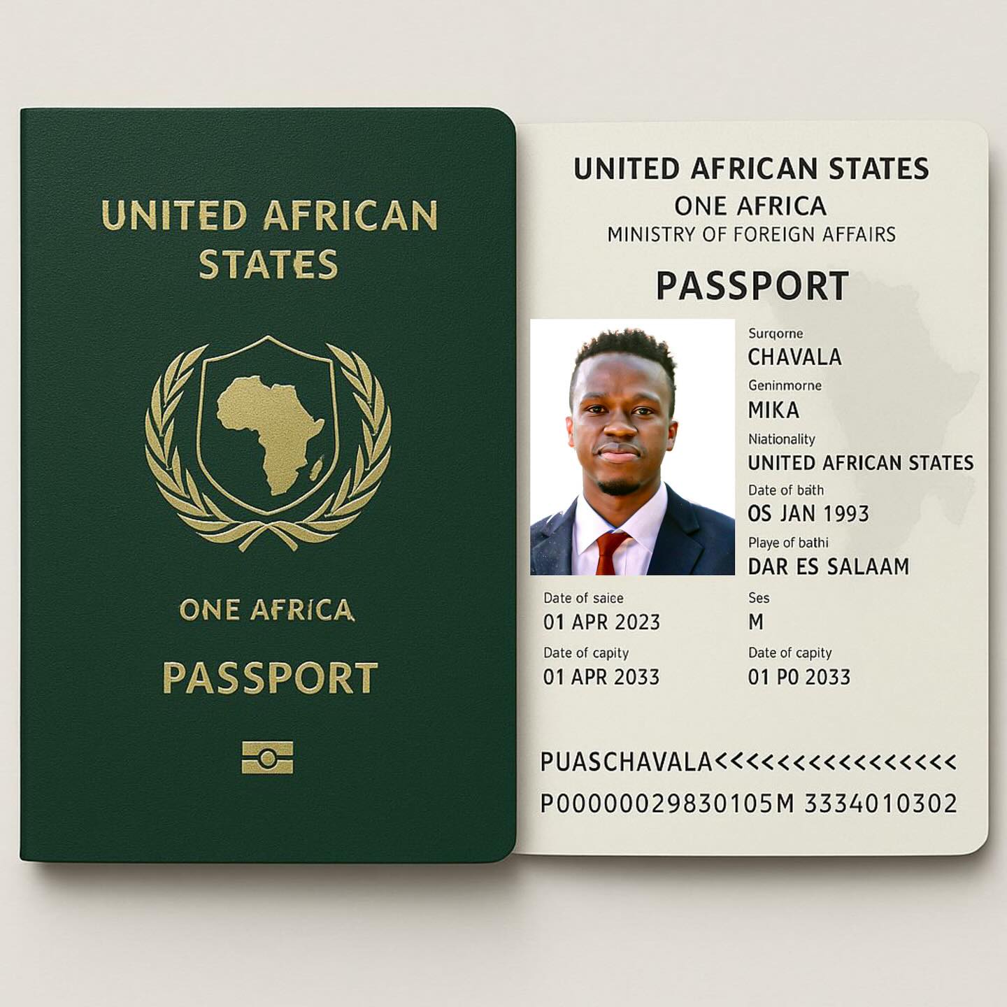 One African passport concept