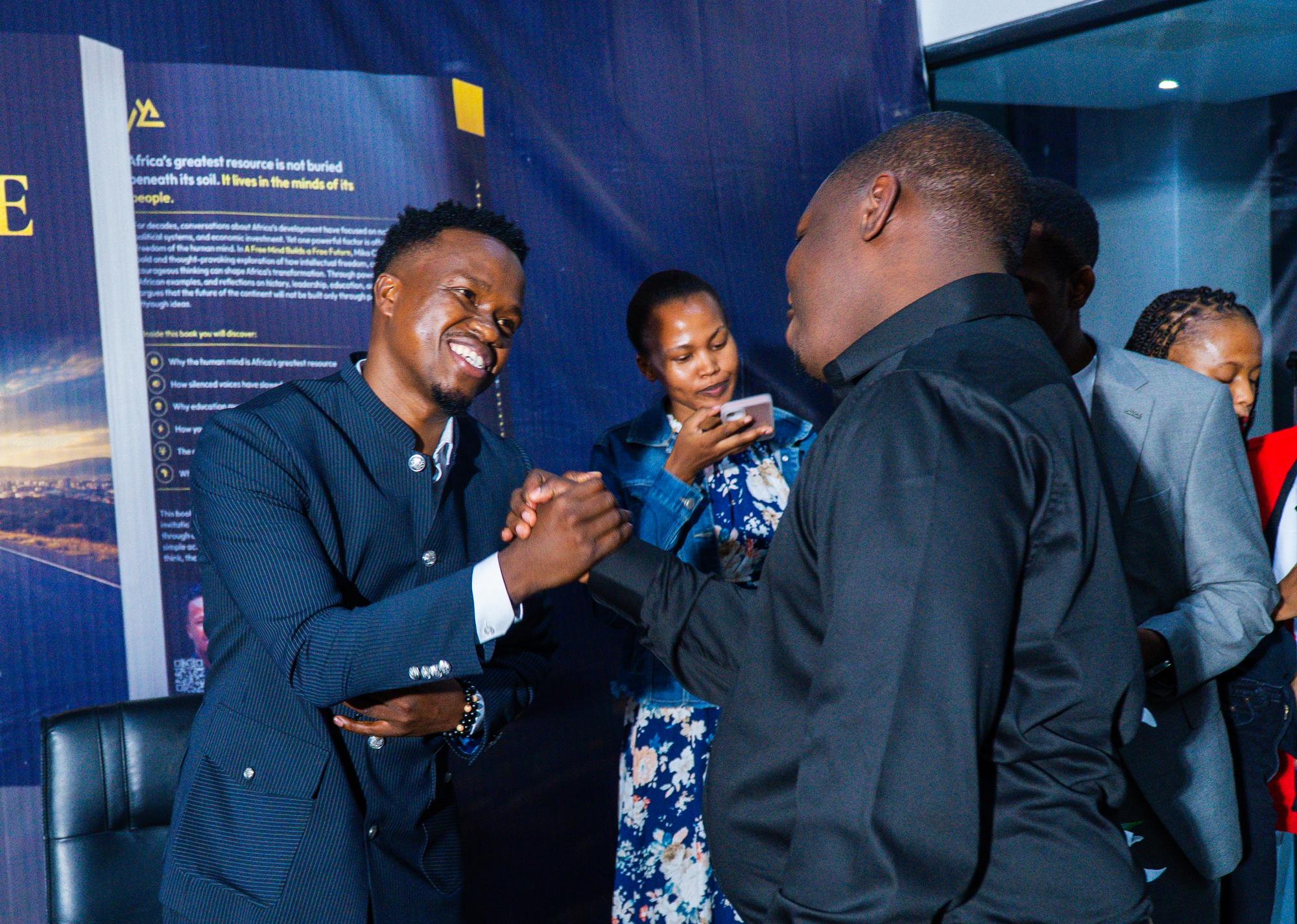 A moment from the book launch