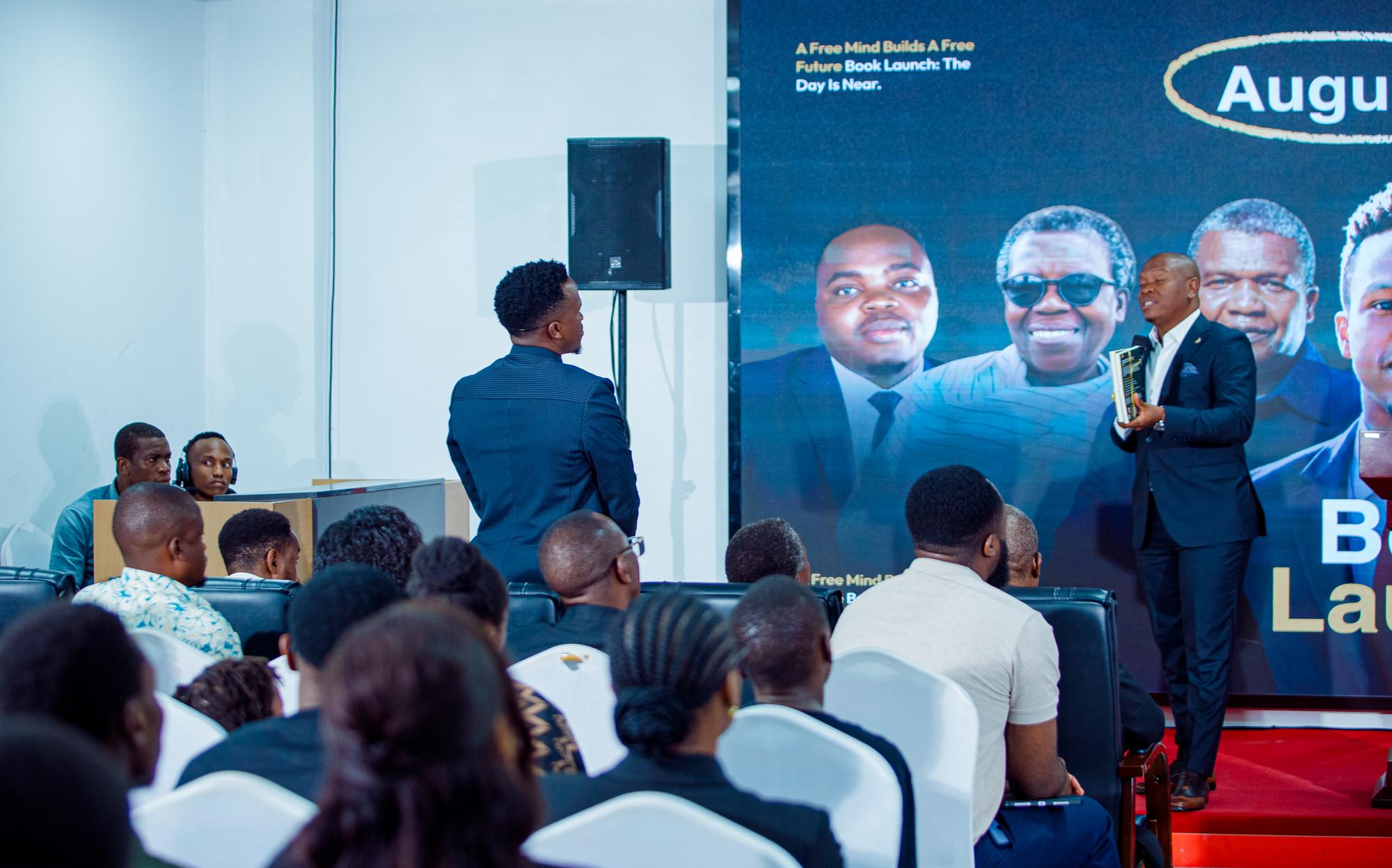 A moment from the book launch