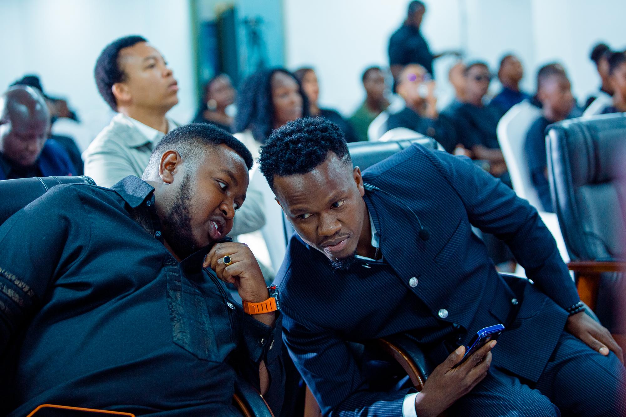 A moment from the book launch
