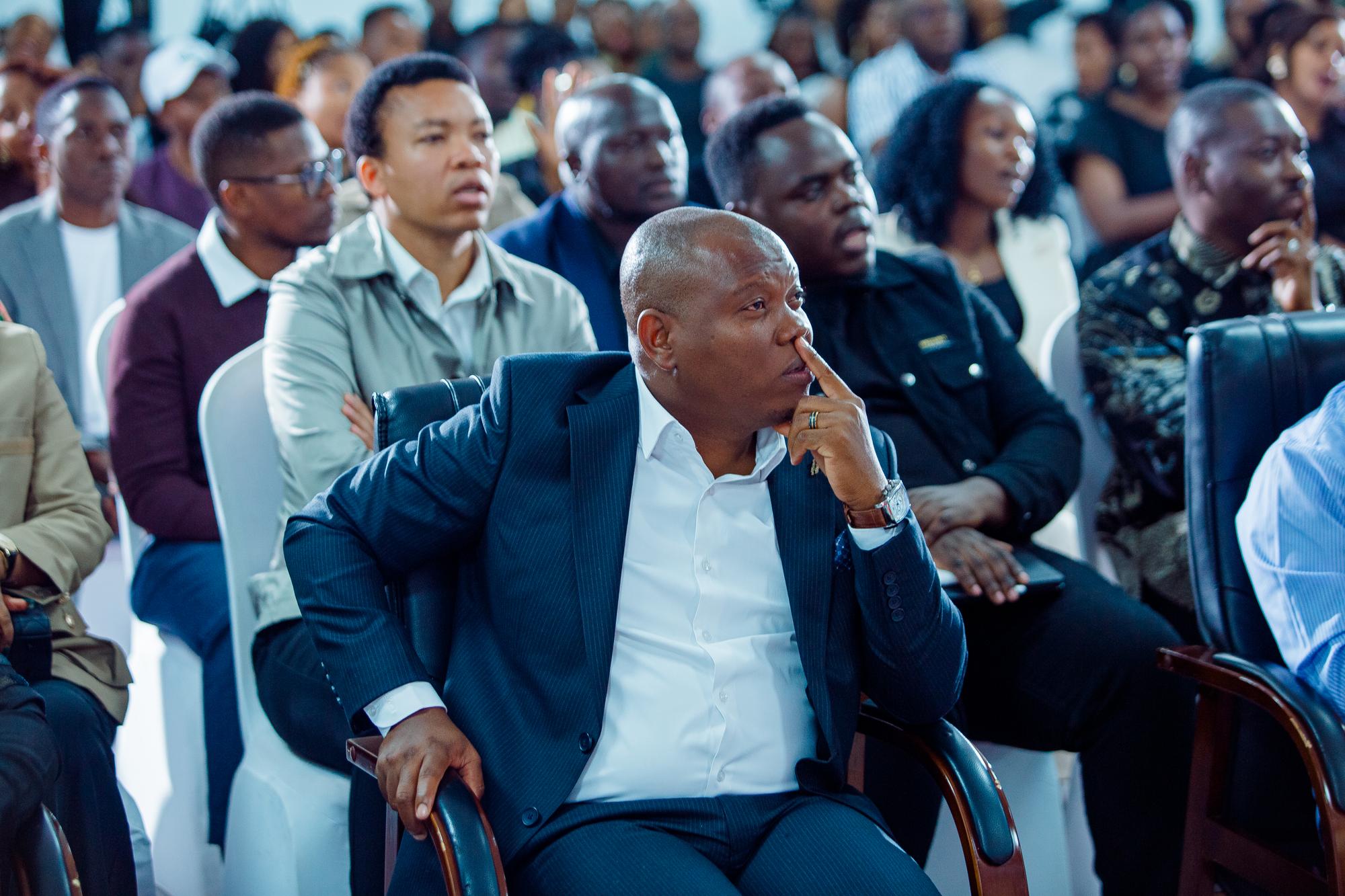 A moment from the book launch