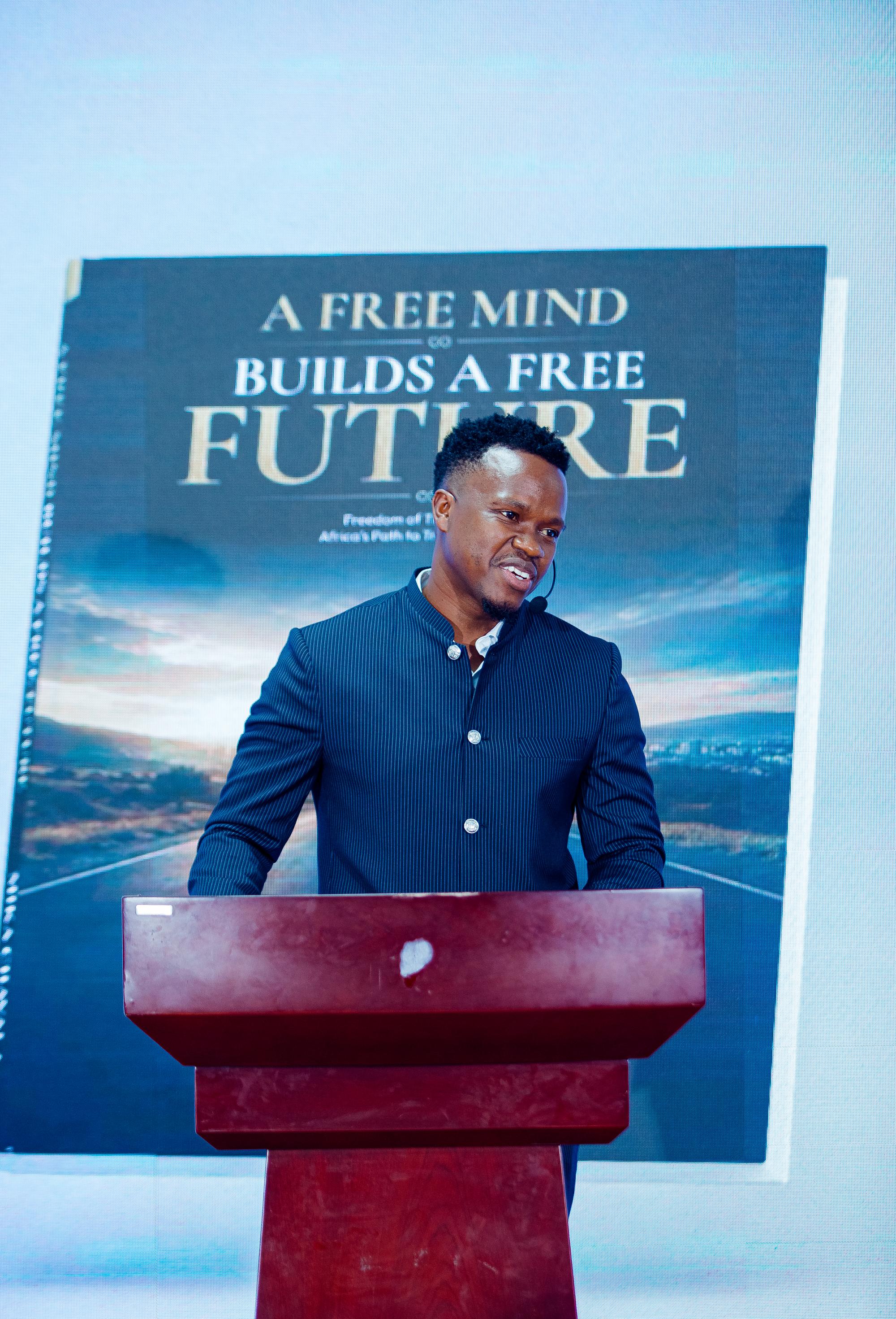 A moment from the book launch