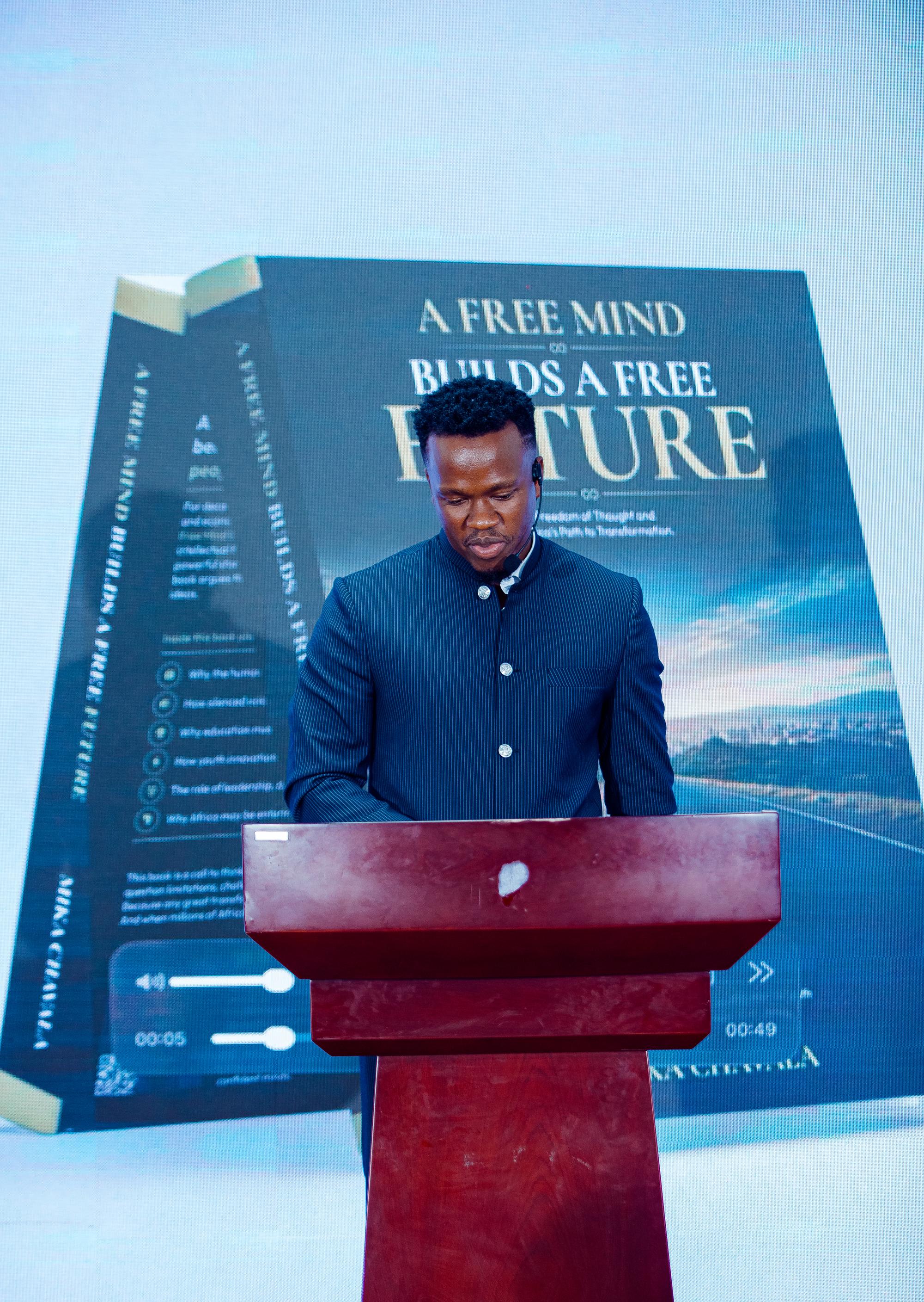 A moment from the book launch