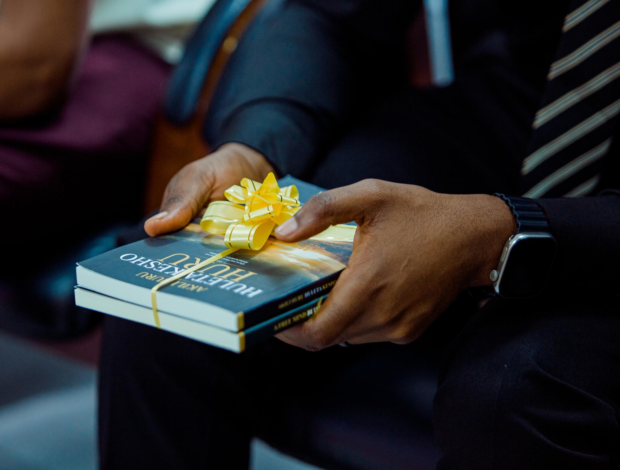 A moment from the book launch