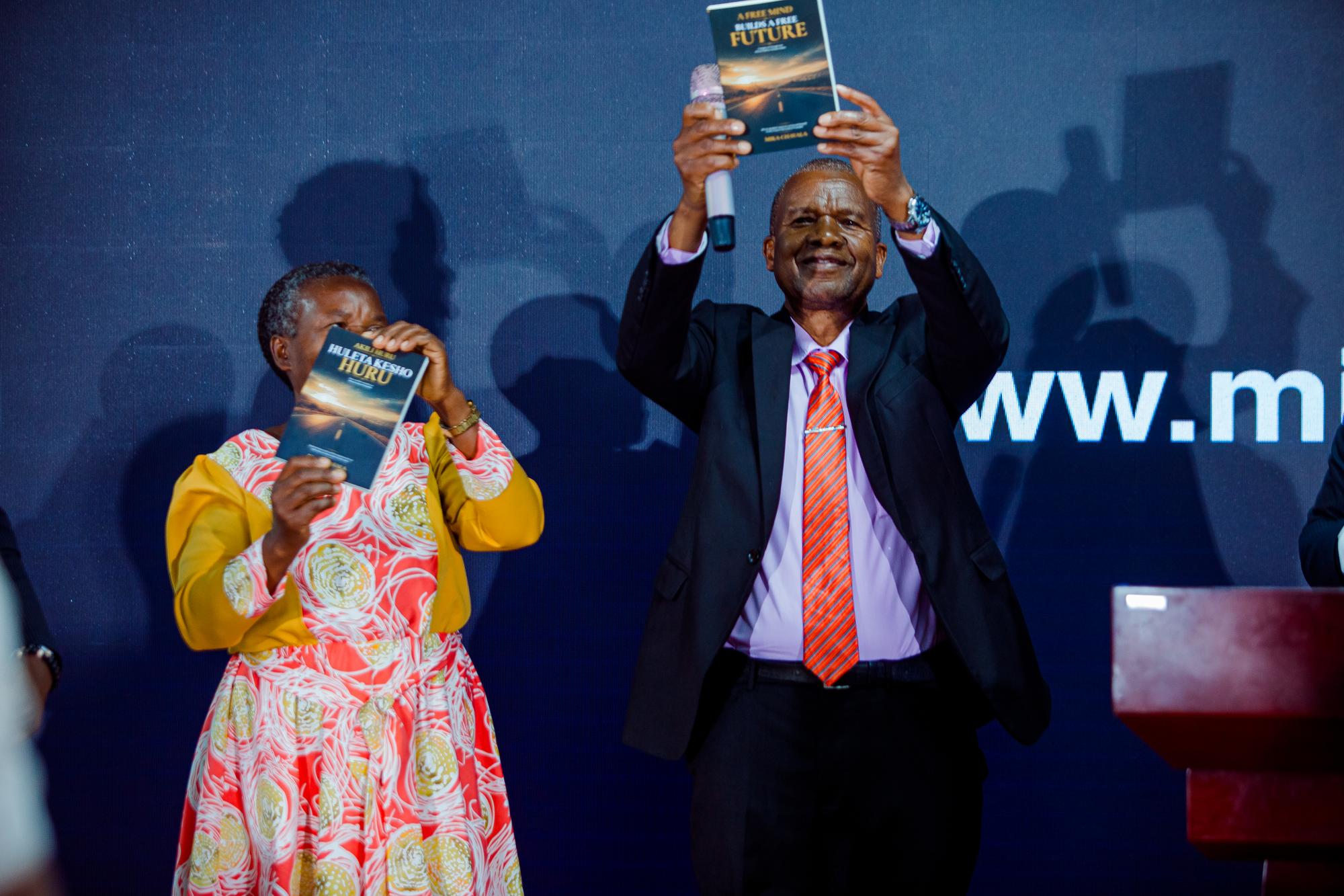 A moment from the book launch