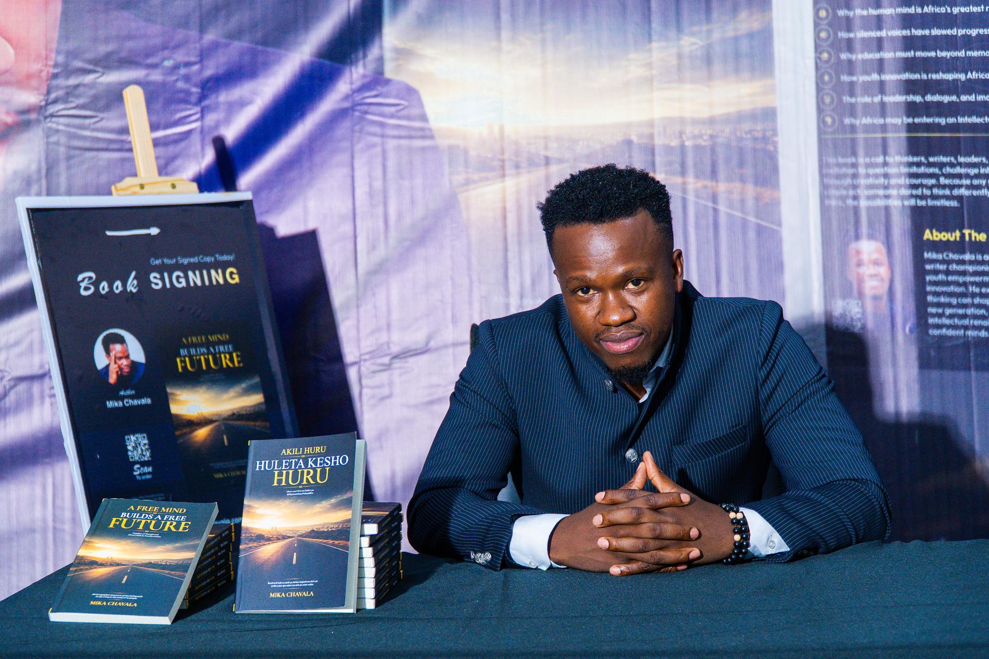 A moment from the book launch